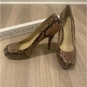 Nine West platform square toe heels